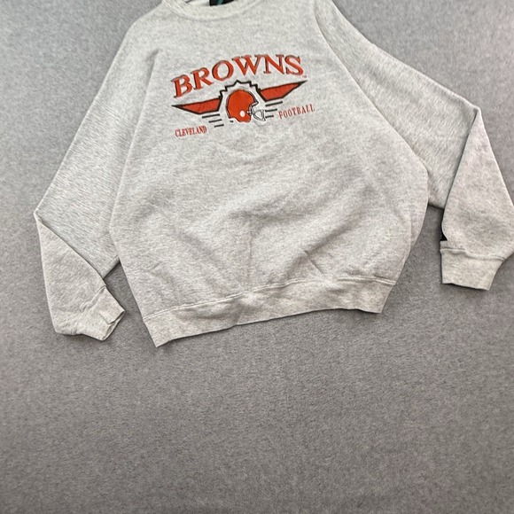 VINTAGE 90s Cleveland Browns Logo Athletic Crewneck Sweatshirt XL USA Nfl Men's - Picture 2 of 9